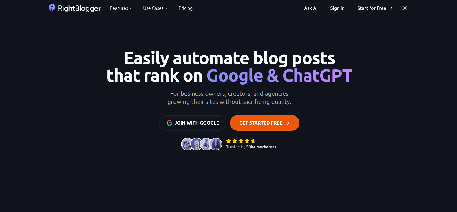 RightBlogger screenshot 1