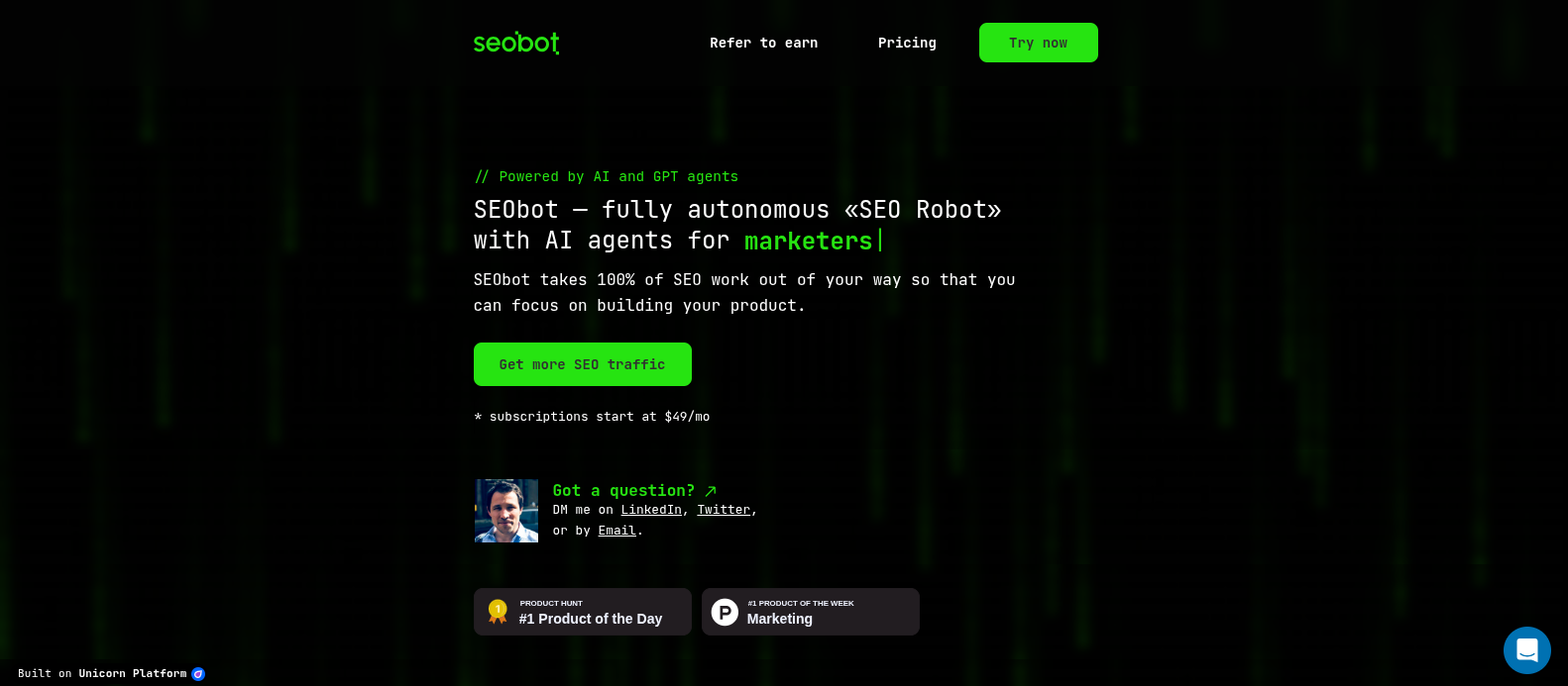 SEObot screenshot 1